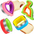 Sandwich Cutter and Sealer Set 4 Pcs Bread Decruster Sandwich Cutter Pancake Maker Heart Square Circle Dinosaur Shape DIY Cookie Cutters Gift for Kids Adult Boys Girls