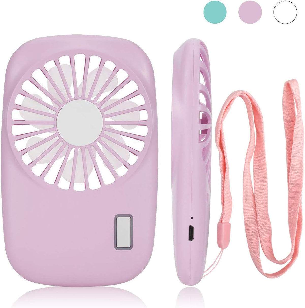 Desk Fan Battery Operated, Portable USB Rechargeable Fan, 2000mAh 180° Tilt Folding Personal Fan With Power Display, 5 Speeds Ultra Quiet Table Fan for Desktop, Home, Travel (p2)
