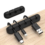 Adhesive Cable Clips, Cord Holder Cable Management, Cord Organizer USB Cable Power Wire/Cord, 2 Packs Cable Organizer for Car Home and Office (5, 3 Slots)