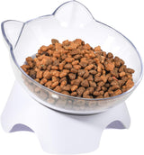 Anti Spill Tilted Cat Food Bowls, Whisker Fatigue Elevated Bowls Set for Cat and Puppy, Pet Bowl Holds About 1 Cup of Pet Food