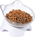Anti Spill Tilted Cat Food Bowls, Whisker Fatigue Elevated Bowls Set for Cat and Puppy, Pet Bowl Holds About 1 Cup of Pet Food