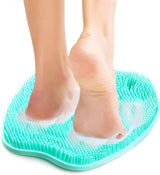 Foot Shower Massager Scrubber with Non Slip Suction Cups, Feet Exfoliation Cleaner Mat for Foot Massage Clean Improve Circulation Reduce Pain