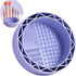 Makeup Brush Cleaner, Sillicon Brushes Cleaning Mat Brush Holder Bowl Prtable Cleaning Tool (Purple)