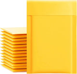 Kraft Bubble Mailers 4x8 Inch 50 Pcs,Small Self-Sealing Mail Shipping Bags,Yellow Padded Envelopes #000