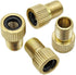 Brass Presta Valve Adapter - Convert Presta to Schrader - French/UK to US - Inflate Tire Using Standard Pump or Air Compressor (4 Pack)