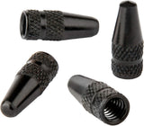 Presta Valve Caps - Anodized Aluminum - Use On Presta/French Valves - Designs: Bullet, Rocket, Hamburger, Pocket Rocket (4 Pack)