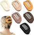 4" Large Round Flat Hair Clips for Women - Strong Hold Lay Down Claw Clamps Hair Barrettes Alligator Clip for Thick Thin Hair(Neutral Colors）