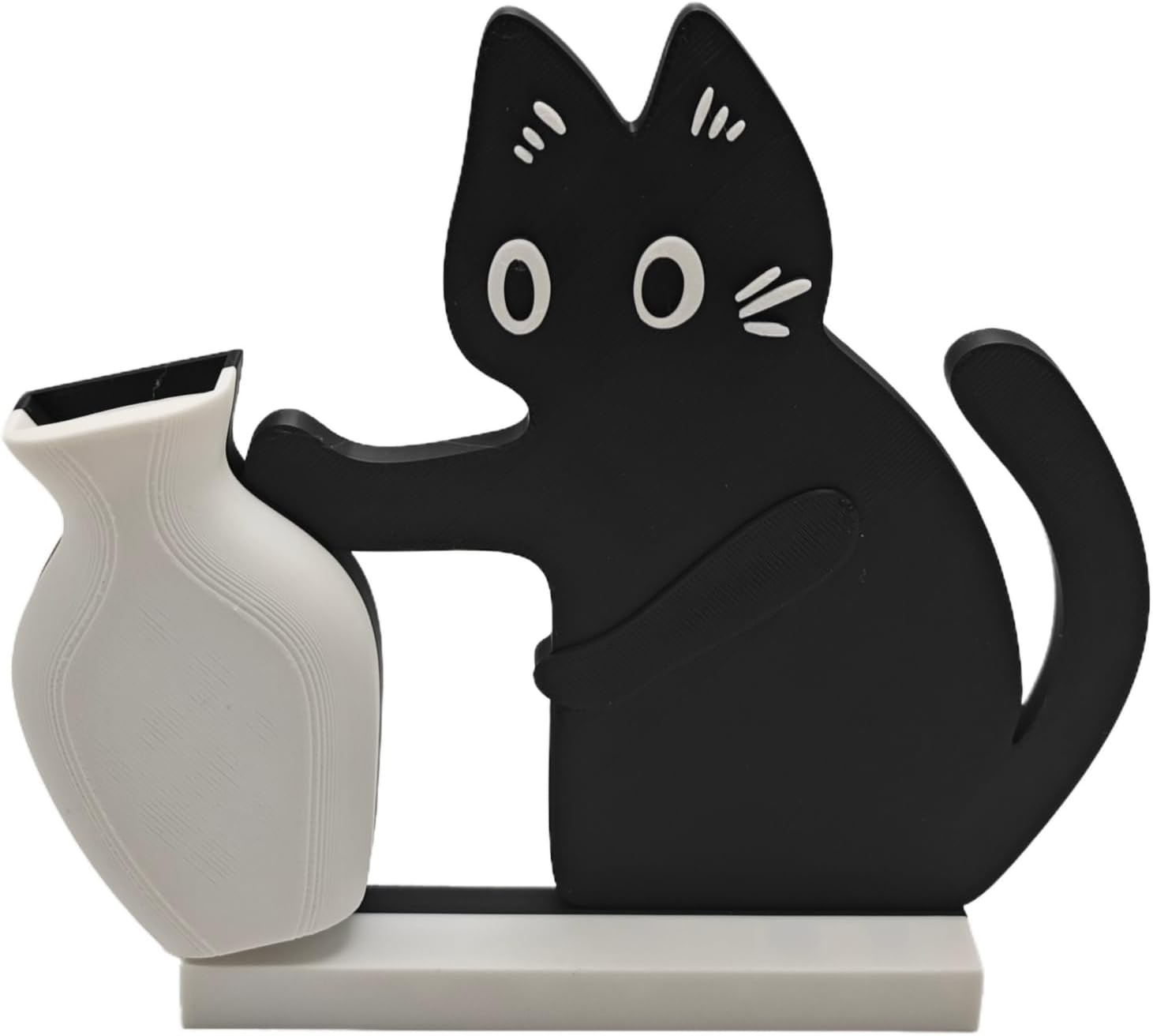Cat Push Flower Vase for Home Decor Cute Vases for Table Room Decor Unique Lollipop Vases for Women Cat Lover Birthday Gifts (Small)