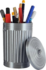 Creative Trash Can Pen Holder for Desk, Pencil Holder Desk Organizers, Office Supplies Decorations Idea Gift