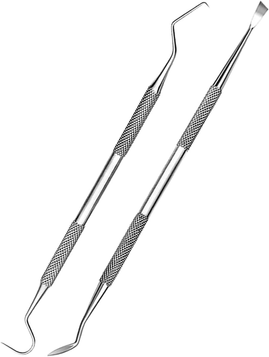 2 Pack Dental Tools for Teeth Cleaning, Professional Metal Dental Pick Hygiene Kit for Home Use, Tooth Scraper Tartar Plaque Remover for Family Pets Oral Care - with Case