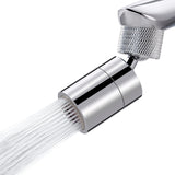 Dual-Function Female Faucet Aerator, 1.8 GPM Extra Big Angle Rotate Kitchen Sink Aerator Sprayer Head 360 Degree Swivel Kitchen Sink Sprayer Attachment-55/64 Inch-27UNS Female Thread-Chrome