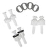 Universal Toilet Seat Hinge Bolt Screw for Top Mount Toilet Seat Hinges, Downlock Nuts can Slip Over Bolts Threads for Rapid Installation Without Screwing in-White Plastic Replacement Parts