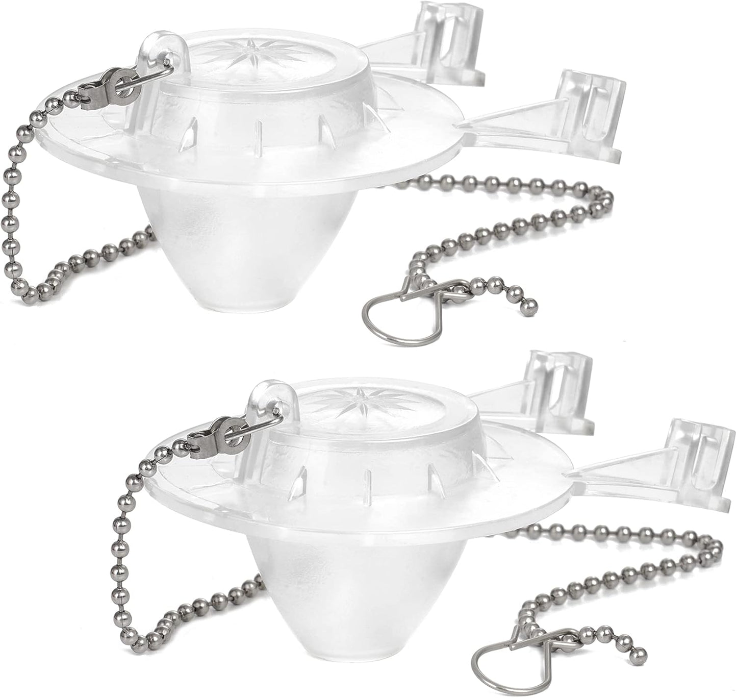 Toilet Flapper Replacement Compatible with Gerber 99-647 2 Pack, 2 Inch Toilet Flapper with Stainless Chain and Hook, Easy to Install