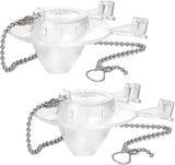 Toilet Flapper Replacement Compatible with Gerber 99-647 2 Pack, 2 Inch Toilet Flapper with Stainless Chain and Hook, Easy to Install