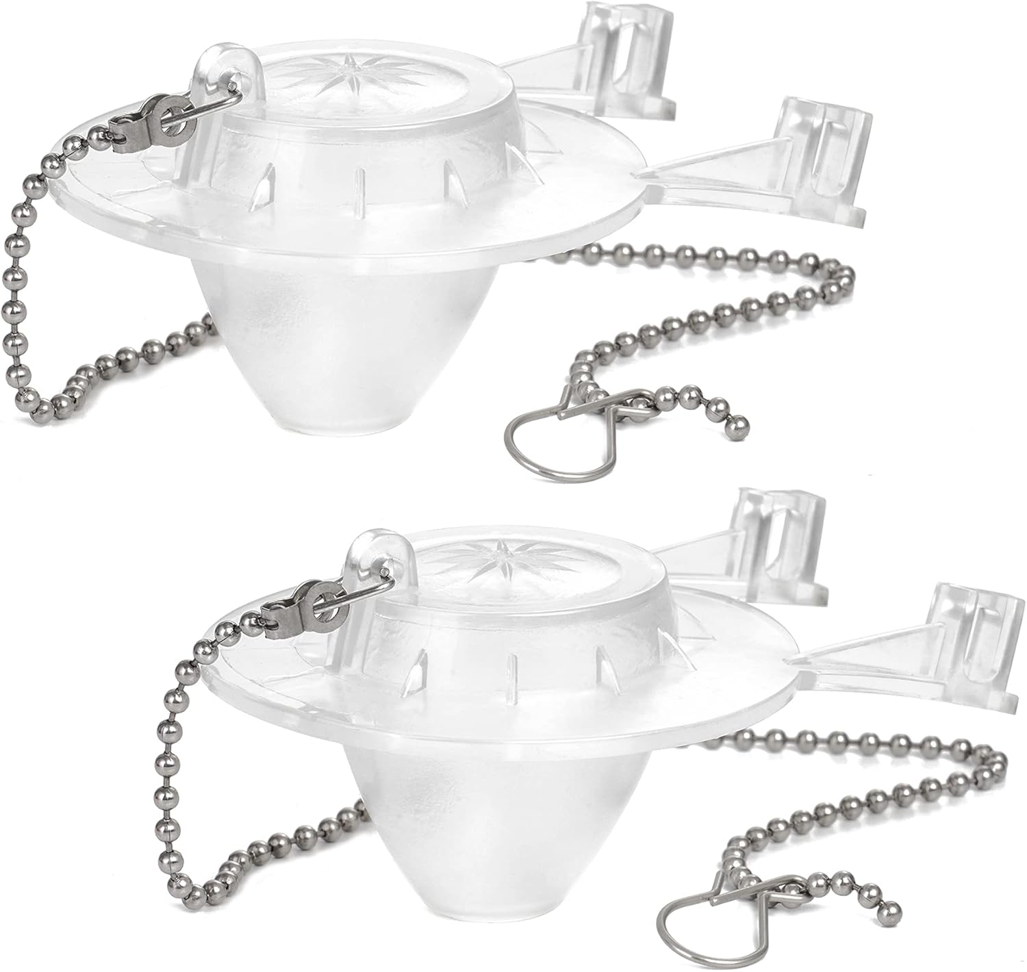 Toilet Flapper Replacement Compatible with Gerber 99-647 2 Pack, 2 Inch Toilet Flapper with Stainless Chain and Hook, Easy to Install