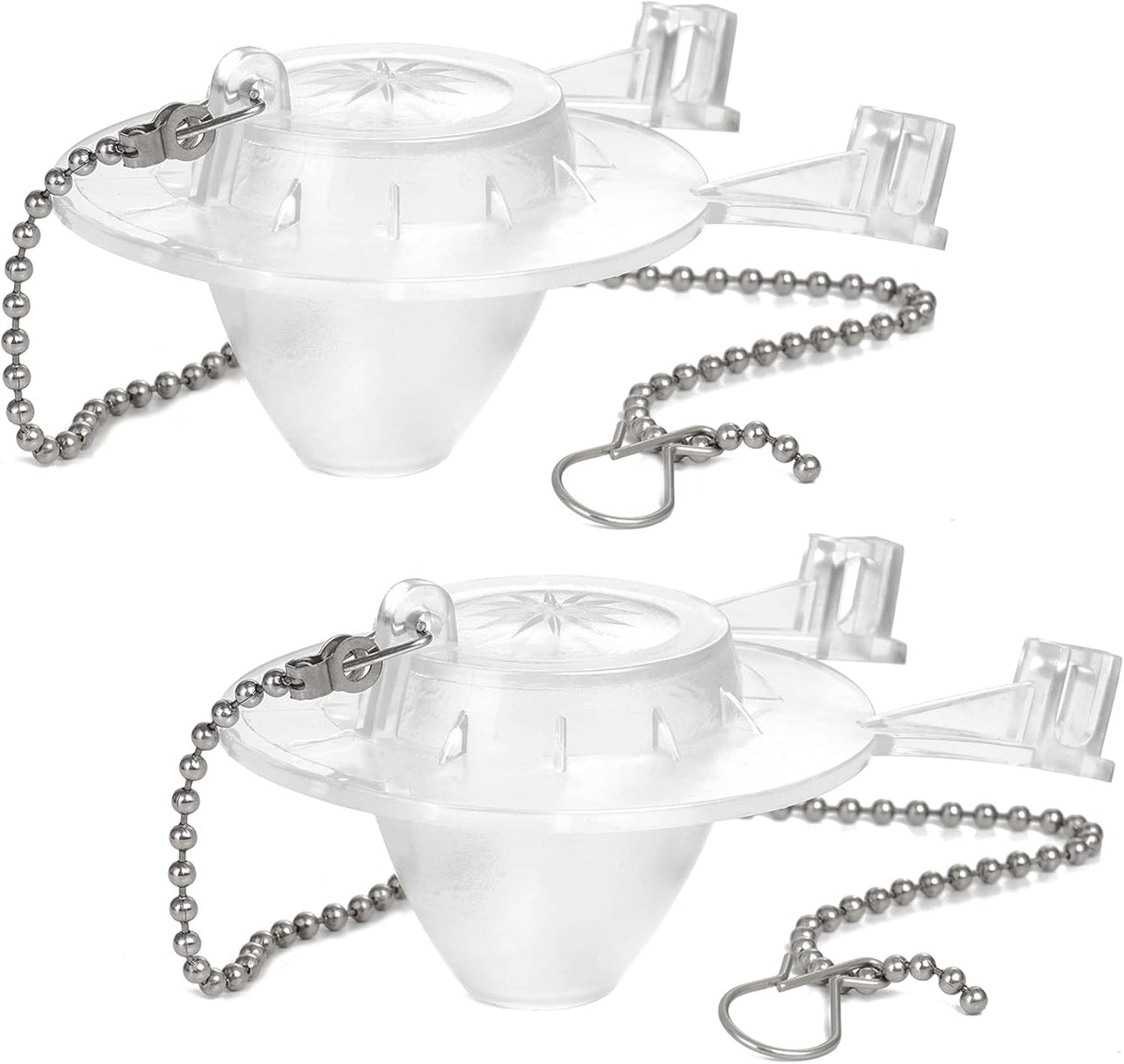 Toilet Flapper Replacement Compatible with Gerber 99-647 2 Pack, 2 Inch Toilet Flapper with Stainless Chain and Hook, Easy to Install