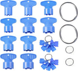 20 Pieces Faucet Aerator Key, Aerator Wrench Faucet Aerator Key with a Ring for Easy Storage Removal Wrench Tool for M16.5 M18.5 M21.5 M22.5 M24 Aerators, 5 Set (Pack of 4)