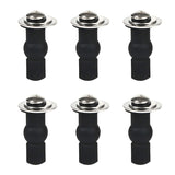 6 Pack Universal Toilet Seat Hinges Screw, Toilet Seat Hinges Blind Hole fixings Expanding Rubber Top Fix Nuts Screws for Top Mounting Toilet Seat Hinges-3 Pairs (with One Expandable Ball)