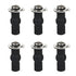 6 Pack Universal Toilet Seat Hinges Screw, Toilet Seat Hinges Blind Hole fixings Expanding Rubber Top Fix Nuts Screws for Top Mounting Toilet Seat Hinges-3 Pairs (with One Expandable Ball)
