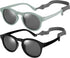 2 PCS Baby Toddler Sunglasses with Strap Kids Polarized Sun Glasses UV-400 Flexible Frame Unbreakable Sunglasses for Boys and Girls Age 0-3