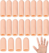 20 Pack Gel Finger Cots, Finger Protector Support New Material Finger Gloves, Finger Cots to Protect Crack, Peel Finger and Other Finger Pain