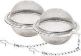 Store 2pcs Stainless Steel Mesh Tea Ball Inch Tea Strainers Tea Strainer Filters for Tea (2.1 inches)