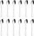 Store 12pcs Dinner Spoons Silverware Set, 17 cm Stainless Steel Soup Spoons, Mirror Polished Round Edge Tablespoons, Dishwasher Safe for Home, Restaurant