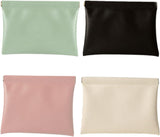 Store 4pcs Pocket Cosmetic Bags Waterproof Portable Small Makeup Bag No Zipper Self-Closing Purse 18x14cm Small Pouch for Women Mini Makeup Bag Travel Storage Organizer for Headphones Jewelry
