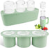 Store Ice Cube Tray for Stanley Cup 30-40 oz Tumbler 3pcs Silicone Ice Cube Molds With Lid and Bin for Chilling Cocktails Whiskey Drinks Juice Coffee Easy Fill and Release Ice Maker(Green, 40 oz)