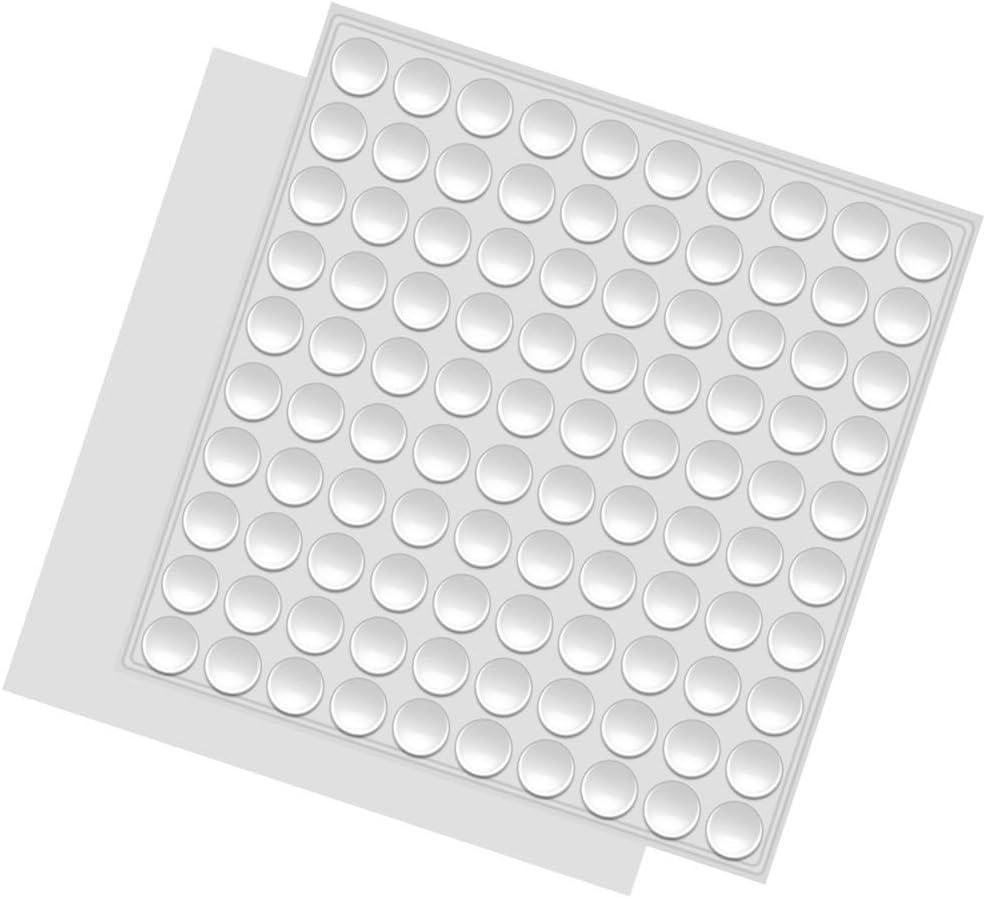 Store Rubber Bumpers Clear Self Adhesive Bumpers Noise Dampening Buffer Pads 100PCS 3/8 Inch Protection for Cabinet Door Drawer Wooden Floor-Hemispherical
