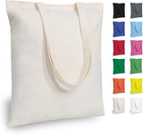 12-Pack Economical Cotton Tote Bag, Lightweight Medium Reusable Grocery Shopping Cloth Bag, Suitable for DIY, Advertising, Promotion, Gift, Giveaway, Activity