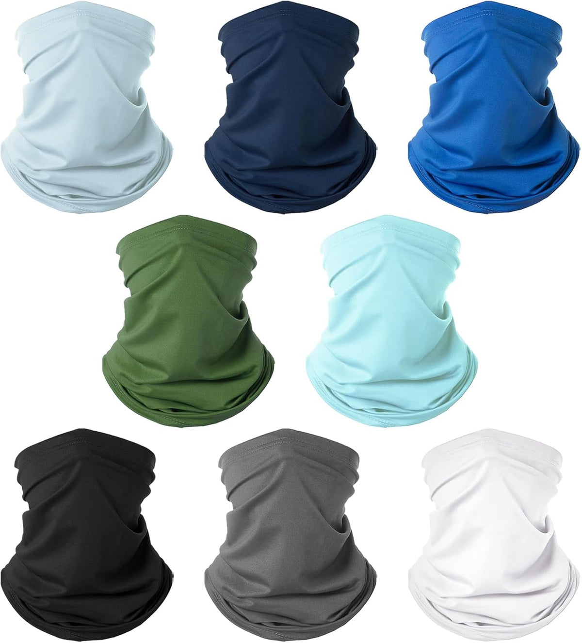 8 Pack Neck Gaiter  Gator Bandana Face Mask Cooling UV Protection Face Cover Neck Scarf for Men Women