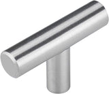 10 Pack Brushed Nickel Cabinet Knobs Cabinet Hardware - Brushed Nickel Drawer Knobs Kitchen Cabinet Knobs T Bar Drawer Pull Knobs 1/2 inch Diameter Overall Length 50mm