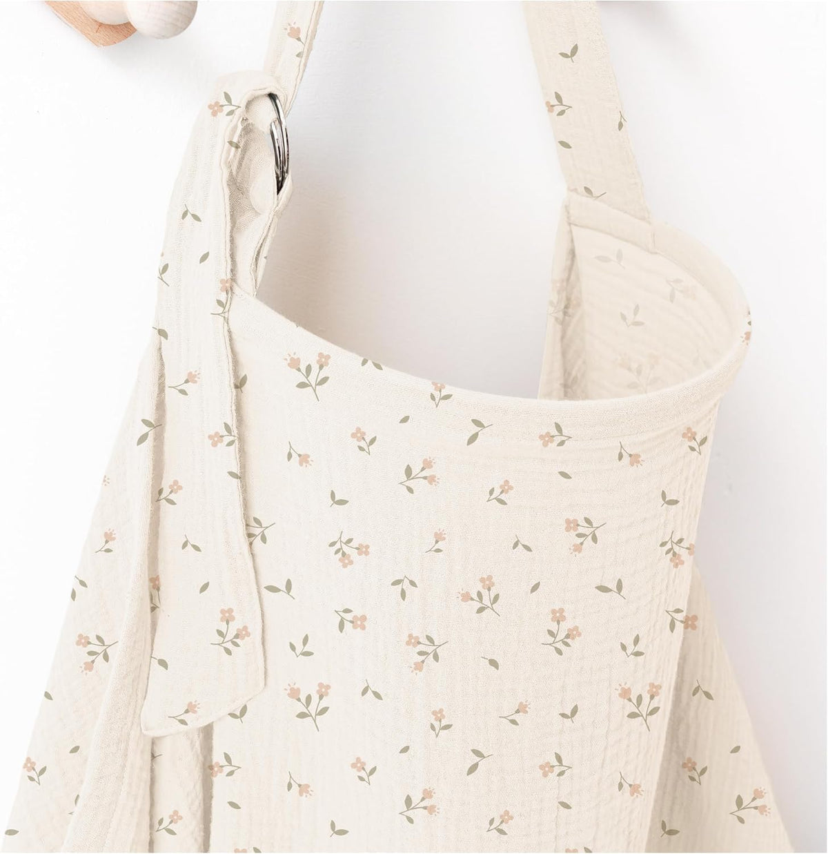 Muslin Nursing Covers for Breastfeeding, Privacy Breast Feeding Cover with Arch Neckline, 100% Cotton Nursing Apron