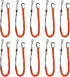 10pcs Retractable Tool Lanyards for Hand Tools with Carabiner and Adjustable Loop End, Extendable Length 31.5 "-43.3", Aluminum Screw Lock Carabiner with Shock Cord Stopper