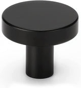 20 Pack Black Cabinet Knobs Round Dresser Knobs Matte Black Solid Kitchen Cabinet Knobs Aluminum Alloy Cabinet Door Knobs for Dresser Drawers Vintage Cabinet Knobs Drawer Knobs