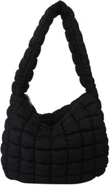 Puffer Tote Bag Women Quilted Shoulder Bags Puffy Bubble Pleated Purse Nylon Padding Cloud Crossbody Bag 2024