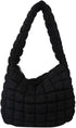 Puffer Tote Bag Women Quilted Shoulder Bags Puffy Bubble Pleated Purse Nylon Padding Cloud Crossbody Bag 2024