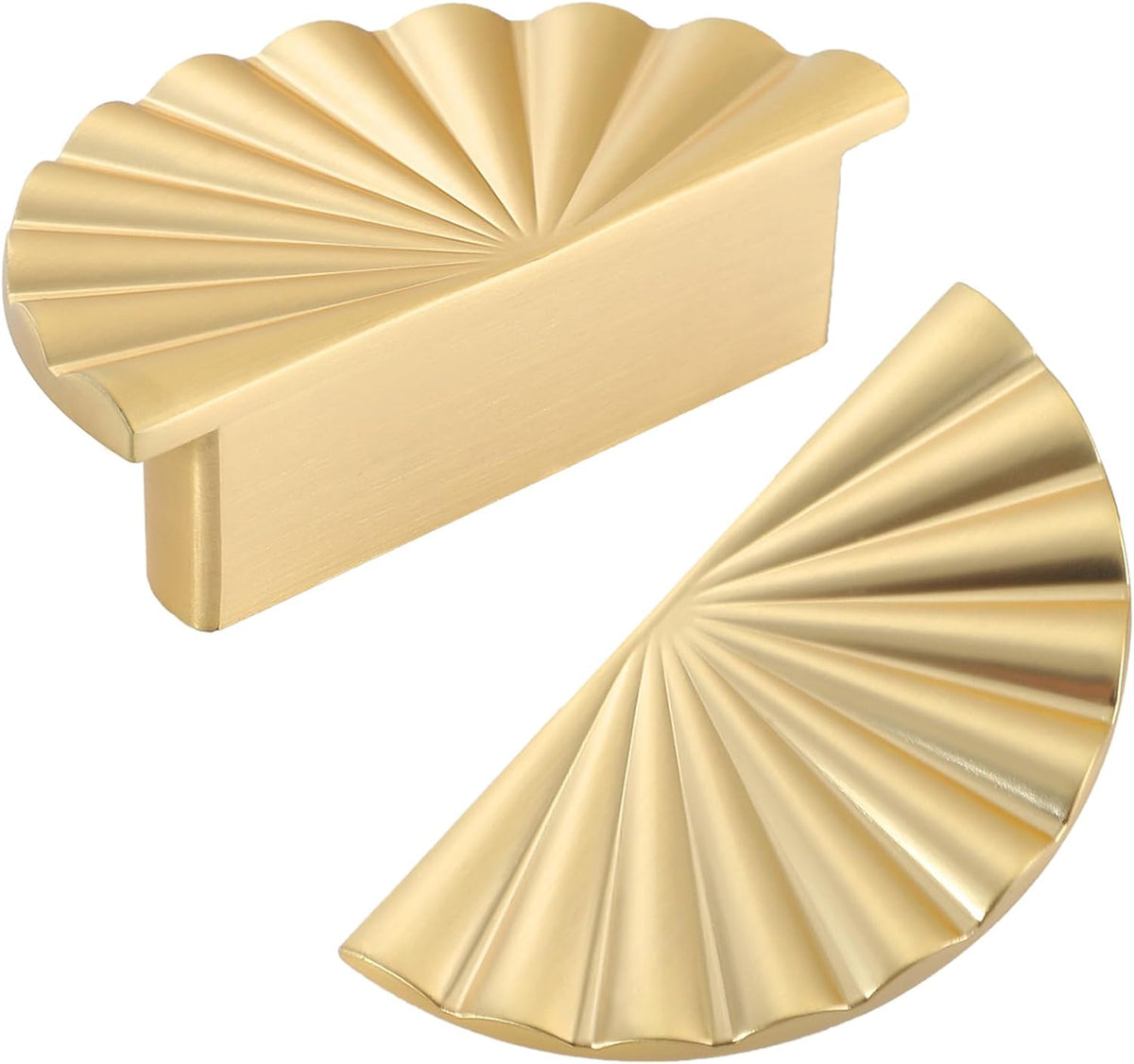 6 Pack Cabinet Handles 2.52 inch Kitchen Cabinet Pulls 64mm with Vintage Cupboard Drawers Hardware Dresser Drawer Handles Kitchen Cabinet Handles (64MM, 6 Pack, Brushed Gold)