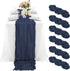6 Pcs Navy Blue Cheesecloth Table Runner 10FT, Gauze Table Runner for Wedding Reception Sheer Bridal Shower Birthday Party Boho Table Decoration, Rustic Romantic Wedding Runner