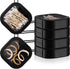 4 Pcs Black Hair Tie Organizer Portable Hair Accessory Storage Containers Stackable Tie Bobby Pin Holder Home Cotton Swab Dispenser Accessories Jewelry Organizer Box