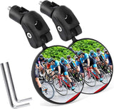 Bike Mirror, Bicycle Riding Rearview Mirror, HD Safety Rear View Mirrors, Convex Mirror with 360 Degrees Rotational Adjustable Handlebar for Mountain Road Bikes