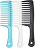 3 Pcs Wide Tooth Comb, Detangler Hair Comb for Women Shower Wet Dry Curly Long Thick Hair (Blue White Black)
