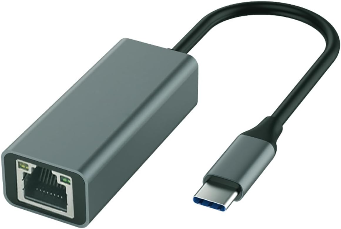 USB C to Ethernet Adapter, 1000Mbps Type C to Ethernet Adapter Ethernet Connector, Driver Free Ethernet Adapter Compatible for MacBook Pro|Air, iPhone 15 Pro|Max, Windows XP, MAC OS, Linux