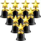 Star Trophy Awards - Pack of 12 Bulk - 4.5 Inch, Gold Award Trophies for Kids Party Favors, Props, Rewards, Winning Prizes, Competitions for Kids and Adults