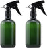 Plastic Spray Bottles 17OZ Empty Spray Bottle 2PCS Refillable Water Squirt Bottles Leakproof Water Spray Bottles for Cleaning Solution Alcohol Gardening Plants and Hairdressing, green