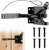 Gate Latch Self Locking Fence Gate Latch Automatic Gate Latch Door Latches with Pull Cable for Wooden Fence Gates Door, Black