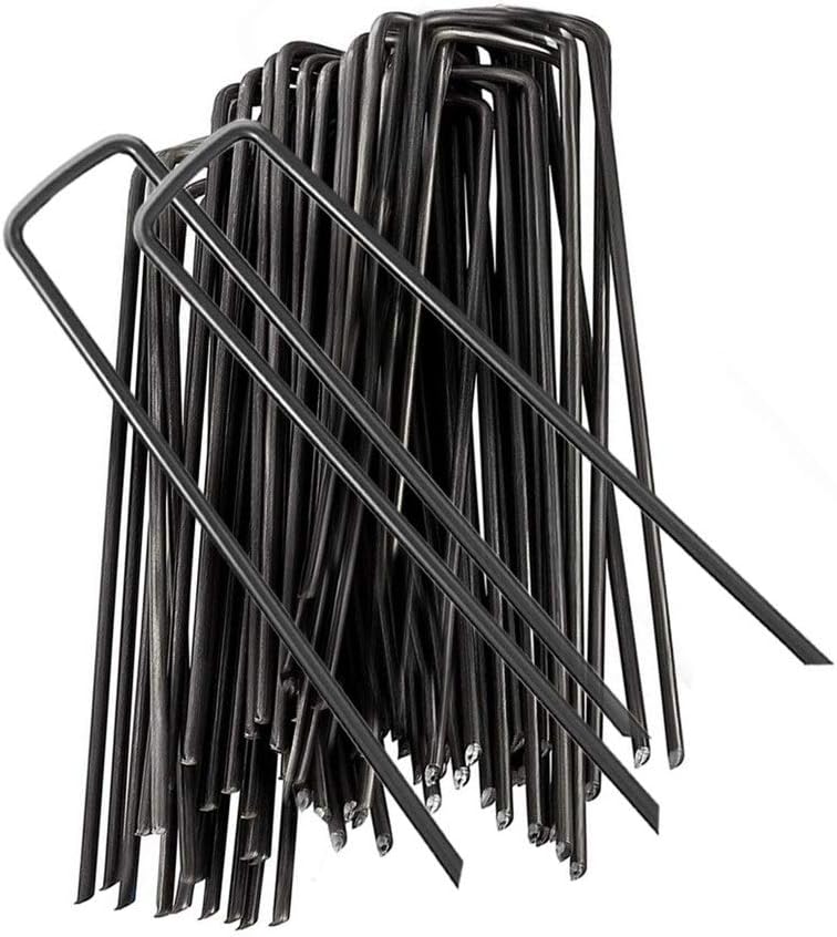 Garden Stakes, Ground Anchors Pegs U Shaped Garden Staples Pins Spikes for Securing Lawn Farm Sod Weed Barrier Landscape Grass Fabric Netting, More Applications 15CM 20 Pcs
