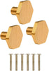IME Drawer Knobs, Brass Cabinet Door Knobs Furniture Cupboard Pull Handle Wardrobe Dressers Knobs Hardware with Screw 3PCS [30X20MM]