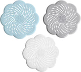 3 Pcs Shower Drain Covers Hair Catcher, 5.7 Inch Silicone Kitchen Sink Strainer Bathroom Shower Sink Stopper - Drain Cover Hair Trap, Filter for Kitchen Bathroom Tub
